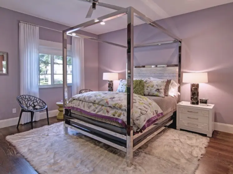 Custom Made Euro-Pleated Sheer Drapery Panels with Contemporary Drapery Pole | PaperWorks Plus, Jupiter FL