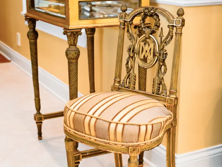 Natural Silk with Velvet Fabric by Stroheim for Reupholstery of an Antique Chair | PaperWorks Plus, Jupiter FL