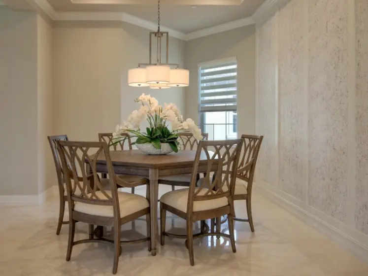 Natural Cork Wallcovering in White by Candice Olson for Dining Area | PaperWorks Plus, Jupiter FL