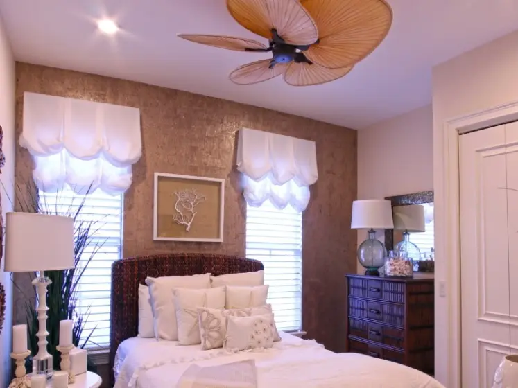 Custom Made Balloon Valance, Natural Cork Wall Covering by York | PaperWorks Plus, Jupiter FL