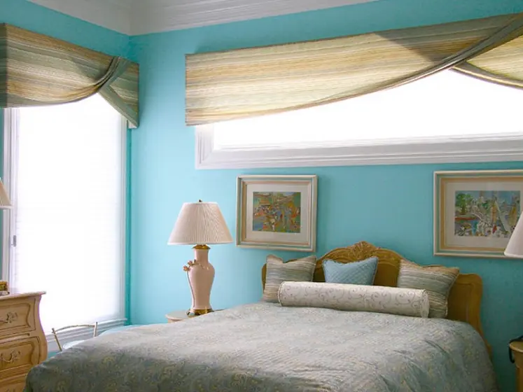 Custom Made Asymmetric Valance, Custom Square and Bolster Pillows | PaperWorks Plus, Jupiter FL