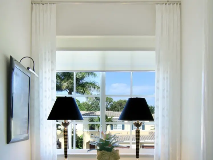 Contemporary Sheer White Drapery Panels | PaperWorks Plus, Jupiter FL