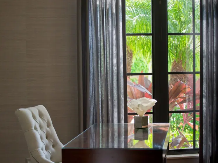 Natural Silk drapery Panels, Natural Grey Grasscloth Wallcovering | PaperWorks Plus, Jupiter FL