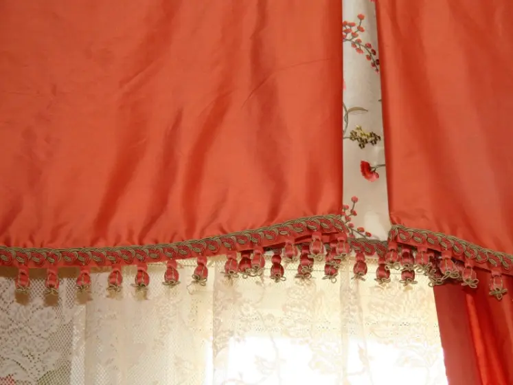 Inserts of Embroidered Fabric, Ball Fringe Trim, Lace Sheer Draperies | PaperWorks Plus, Jupiter FL