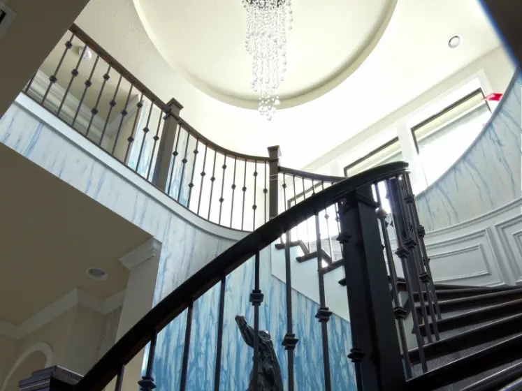Digital mural wallcovering by Phillip Jeffries in blue and white | PaperWorks Plus, Jupiter FL