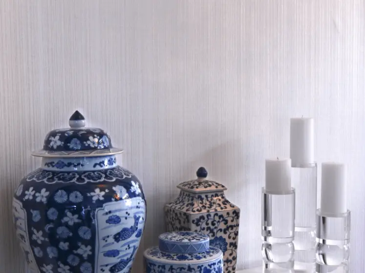Faux Textured Wallpaper in White Color | PaperWorks Plus, Jupiter FL