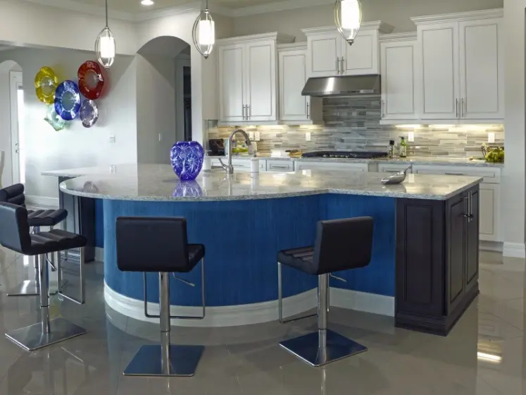 Bright blue natural grasscloth by Phillip Jeffries | PaperWorks Plus, Jupiter FL