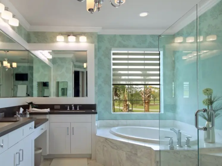 Contemporary Tropical Wallpaper with Silver Corals by Thibaut | PaperWorks Plus, Jupiter FL