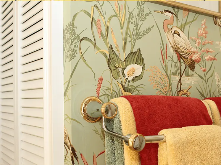 Wallpaper for Master Bath with Birds by Thibaut | PaperWorks Plus, Jupiter FL