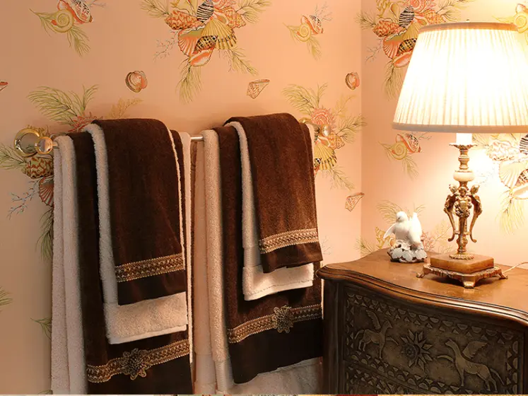 Shells Toile Wallpaper in Pale Pink by Thibaut | PaperWorks Plus, Jupiter FL