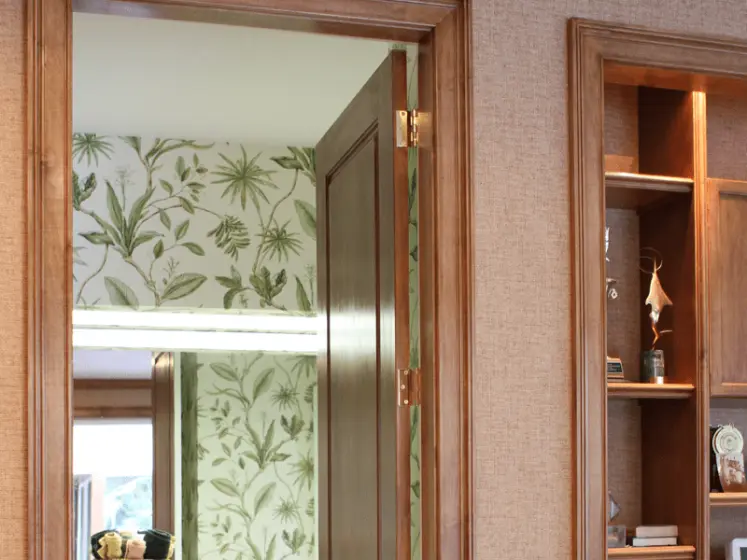 Natural Grass Basket Weave Wallpaper for Office by Kravet | PaperWorks Plus, Jupiter FL