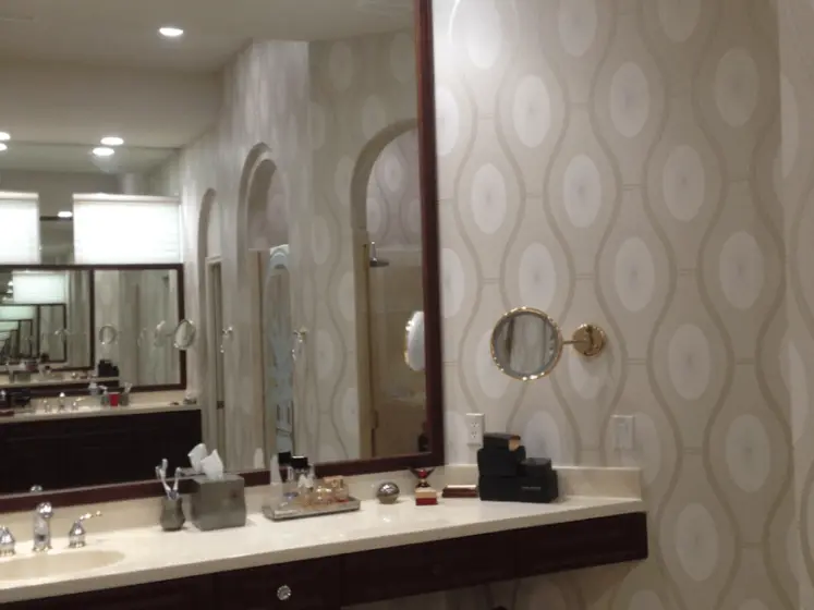 Wallpaper with Raised Print for Powder Room by Ronald Redding | PaperWorks Plus, Jupiter FL
