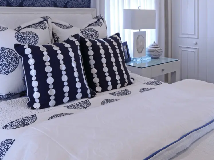 Custom Made Pillows with Natural Pearl Trim | PaperWorks Plus, Jupiter FL