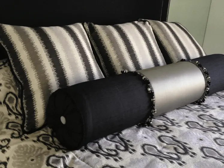 Bolster Pillow with Contrasting Color Insert and Trim | PaperWorks Plus, Jupiter FL