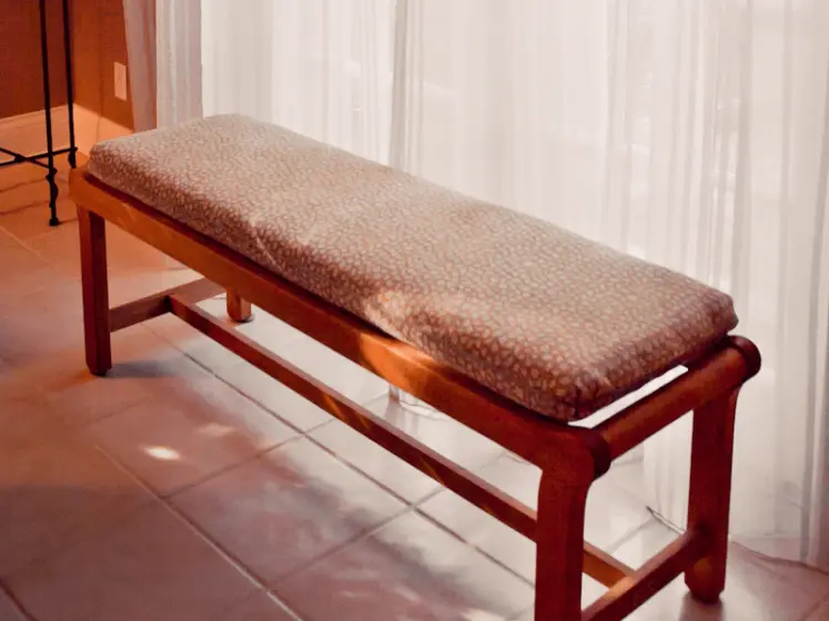 Seat Cushion for a Bench, Fabric by Kravet | PaperWorks Plus, Jupiter FL