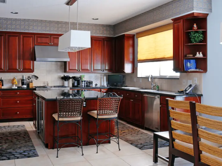 Hand Crafted Wallcovering by Phillip Jeffries for Kitchen Area | PaperWorks Plus, Jupiter FL